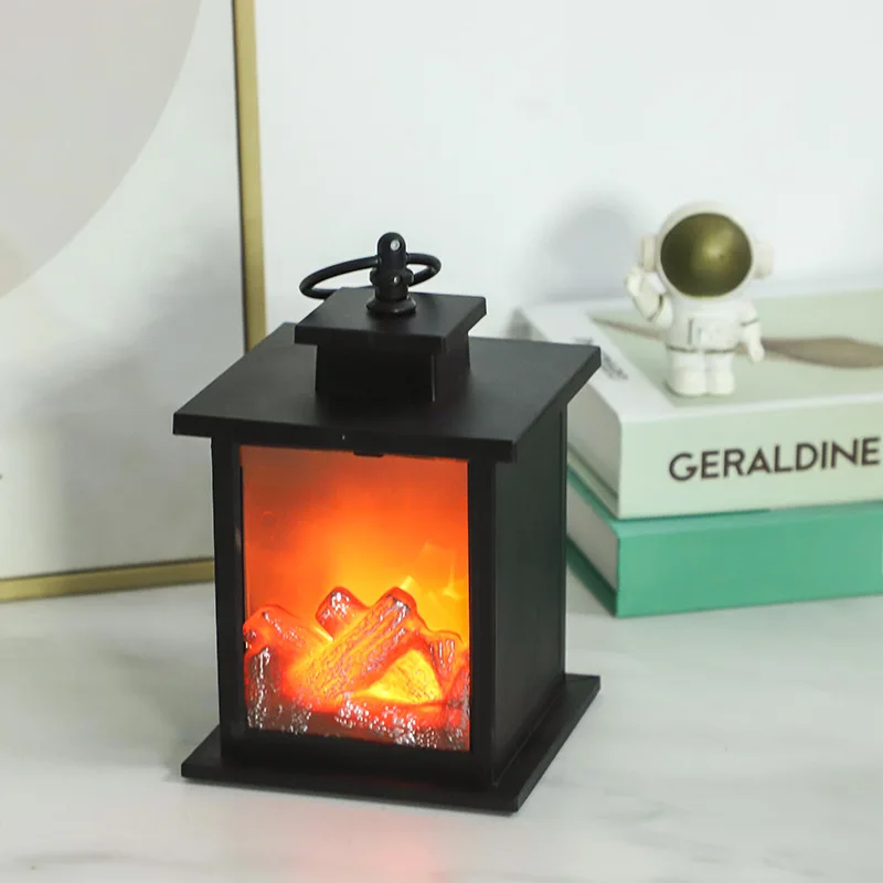 Fireplace Lamp Home Decor Small LED Flame Effect Log Fire Place Light LED Simulation Decorative Fireplace Lights Table Lamps