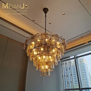 Luxury Villa Custom Color Chandelier Premium Pendant Light for Hotel Commercial Spaces Artistic Lighting Project Installation
