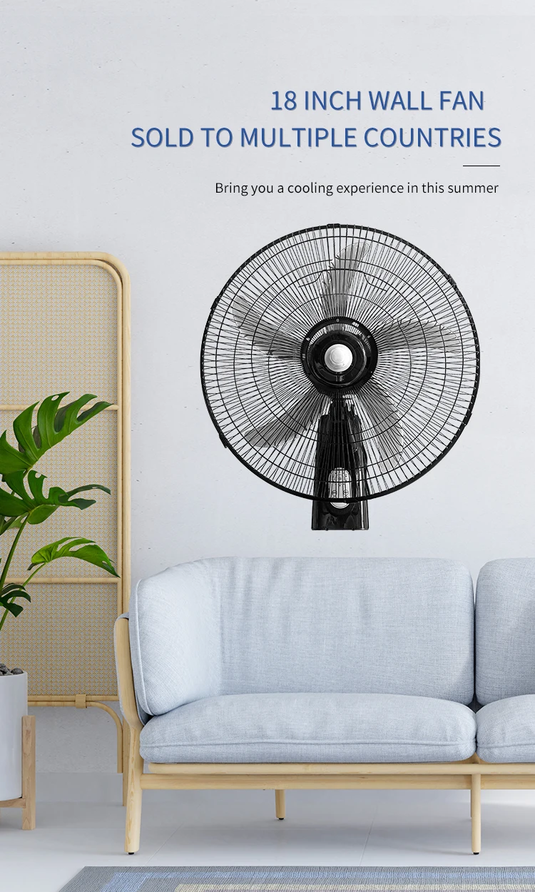 Wall Mounted Fan, Electric, Metal - detail 4