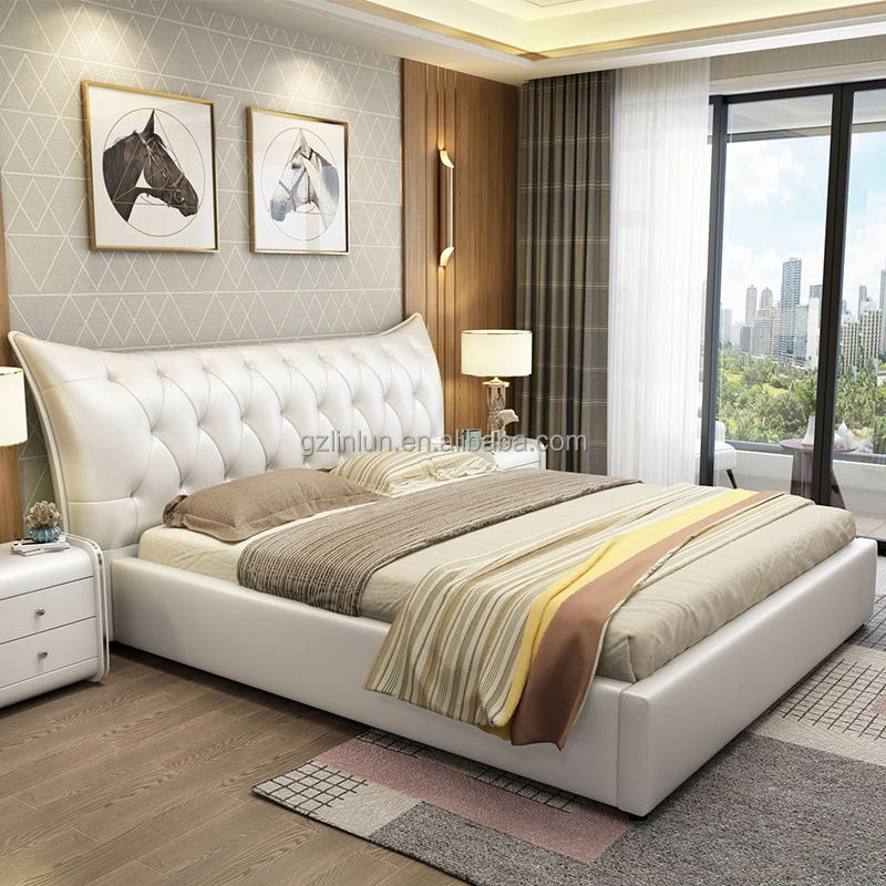 Wholesale Good Quality Modern Design King Size Bed Luxurious Queen Bed