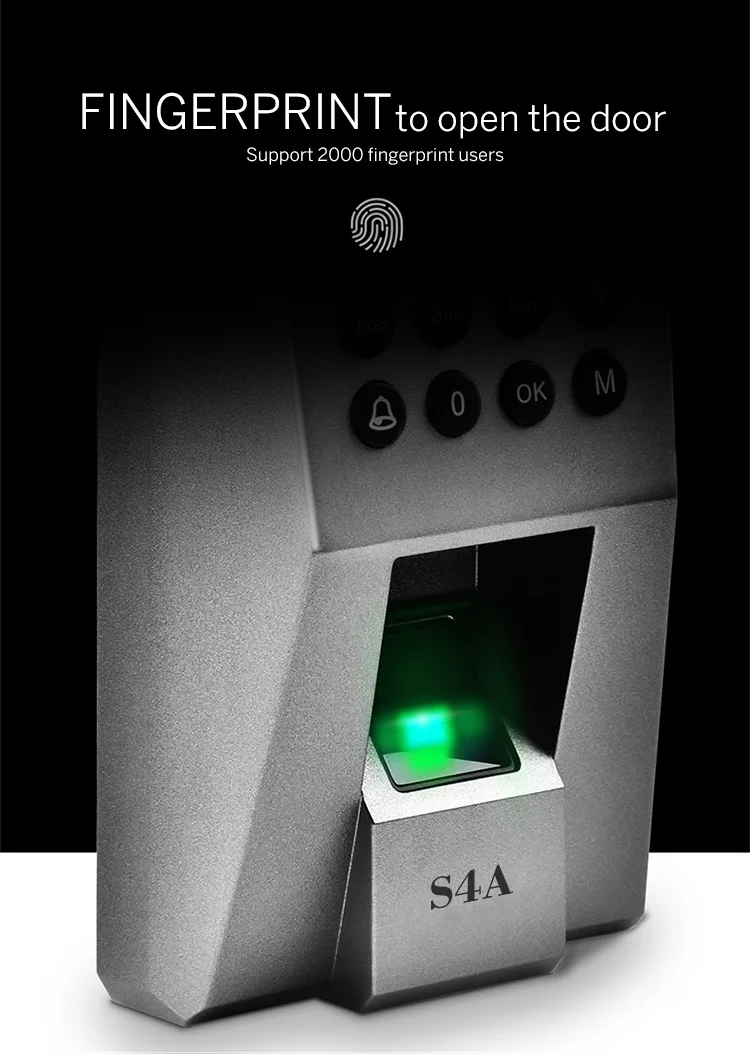 S4A F18 Large LCD Fingerprint Standalone Access Control