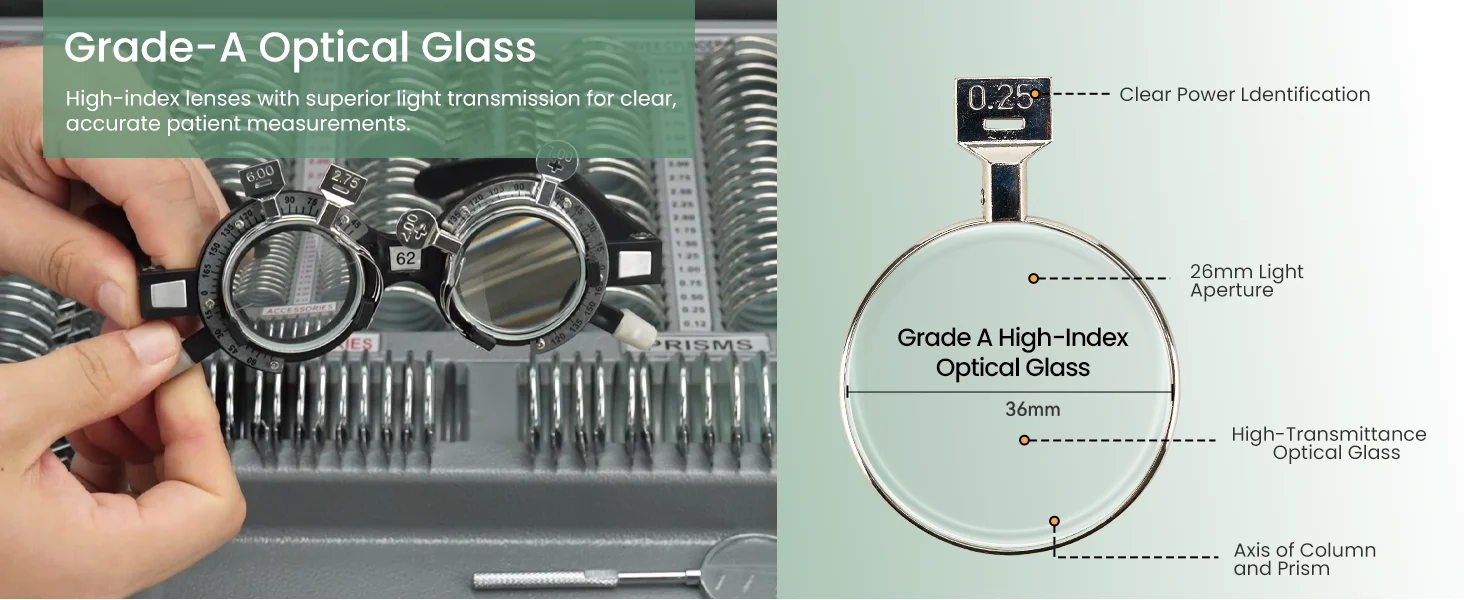 Trial Lens Set JS-266B Optometry Equipment Eyewear Shop Eye Testing Tool