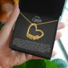 Gold Necklace + Black flip-top box
