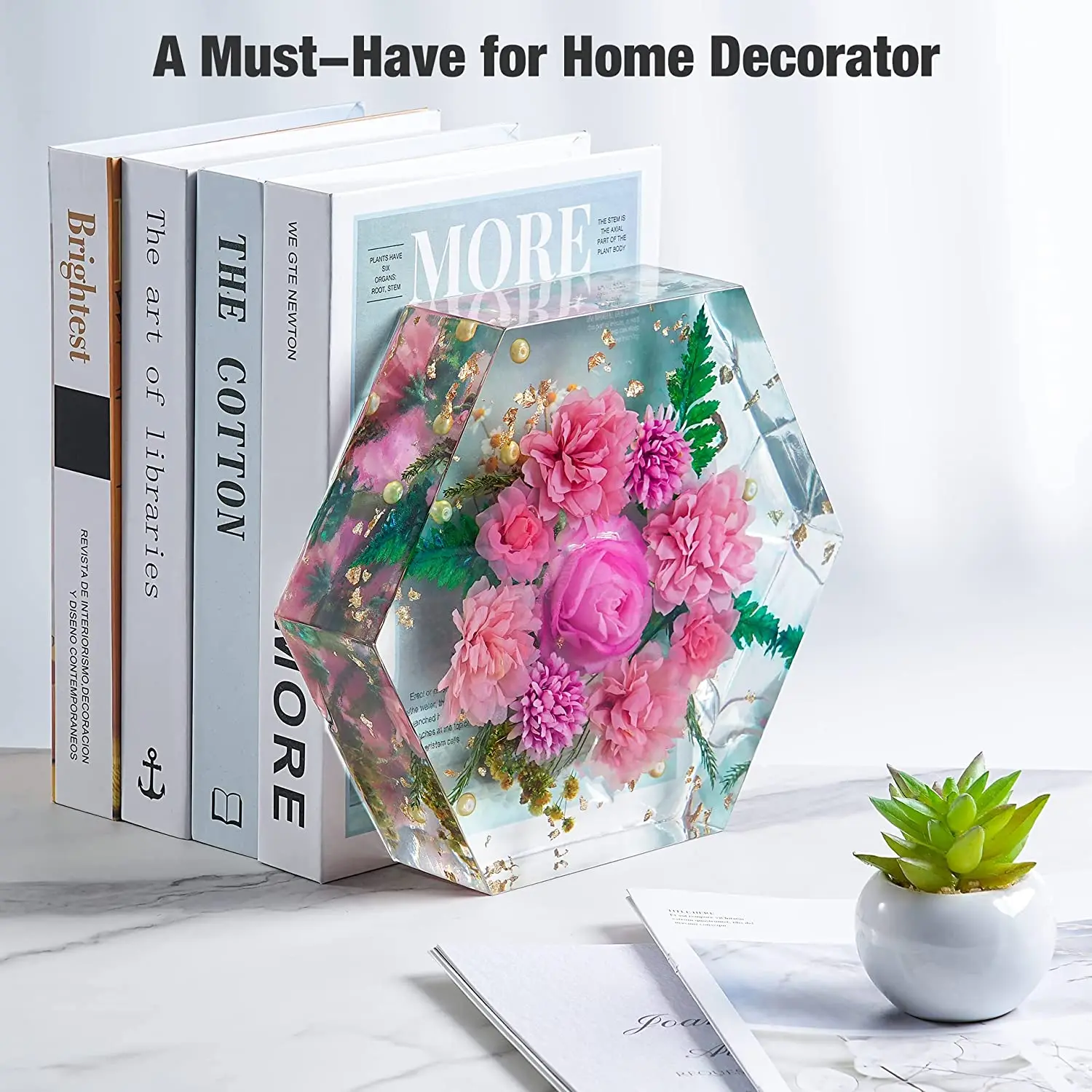 8 In 1 Large Resin Molds Silicone Kit For Epoxy Resin Flowers Preservation Ideal Resin Starter