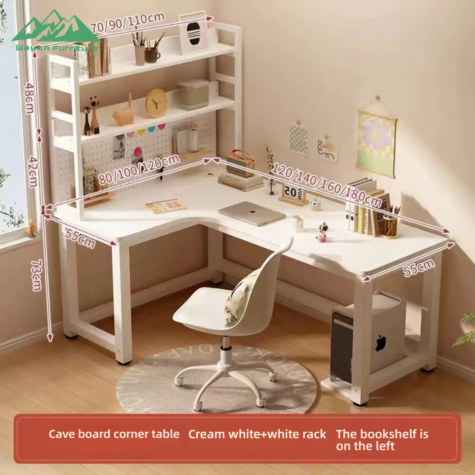 Wayon       L-Desk with Integrated LED Display Rack, Complete Gaming & Streaming Worksta aperçu 6