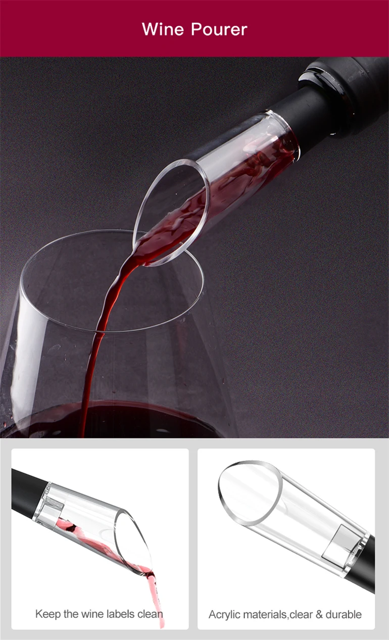 Professional Wine Opener Set With Foil Cutter Custom Electric Wine