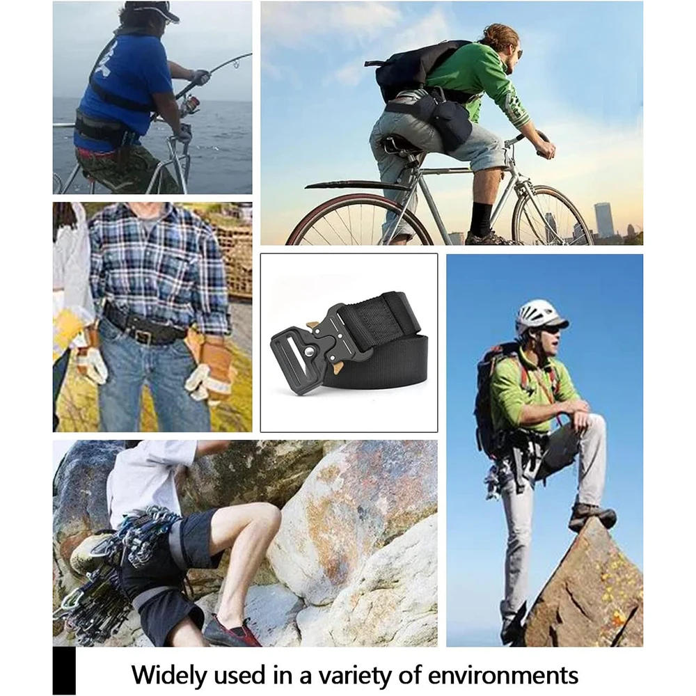 High Quality Adjustable Training Men Tactical Belt Work Belts Nylon Web Tactical Belt with Automatic Slide Buckle