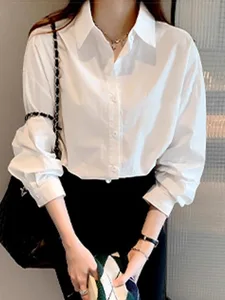 Factory Price Long-Sleeve White Uniform Shirt Women Workwear Retro