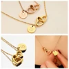 Female Heart Letter Couples Necklaces