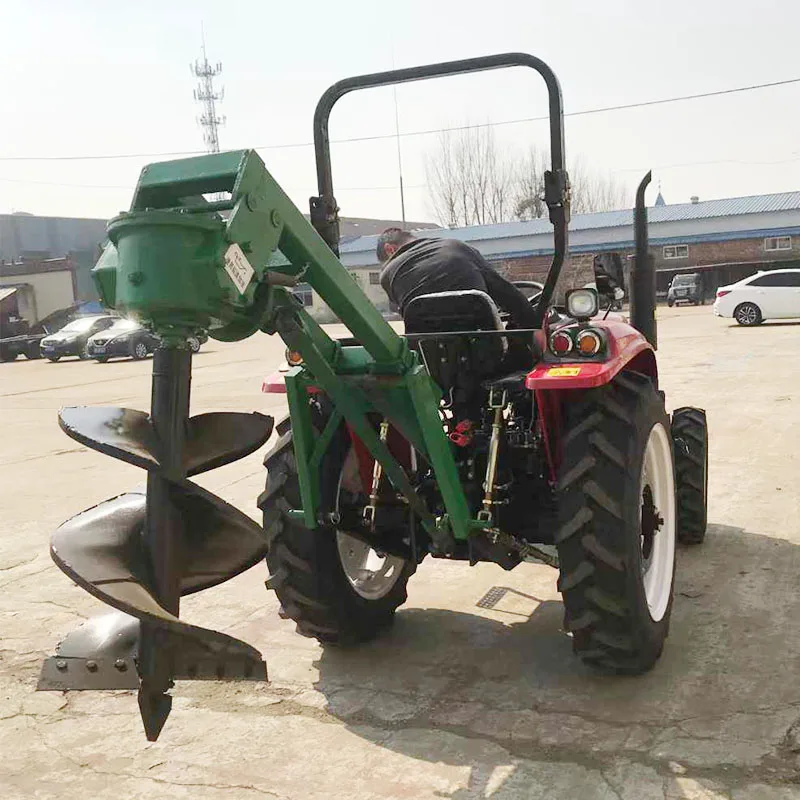 Tractor PTO Driven Digging Tree Pits Earth Auger Tree Planting Drilling Post Hole Digger Machine