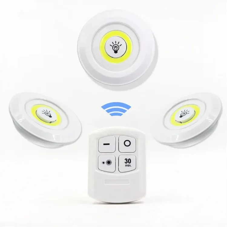 LED Wireless Remote Control Dimmable Wardrobe Night Lamp battery power Cob Under Cabinet Light for Home Closet Kitchen room