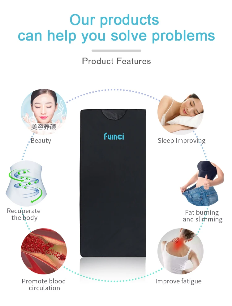 100factory Best Rated Customizable Infrared Sauna Blanket With Stone 1 Zone Sauna Blanket With