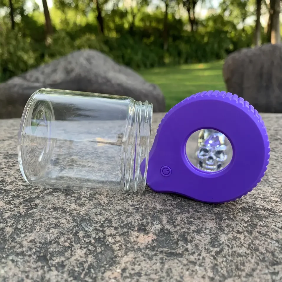Cheap Custom Light up Air Tight Storage Led Transparent Magnifying View Glass Jar Herb Stash Container MAG Jar