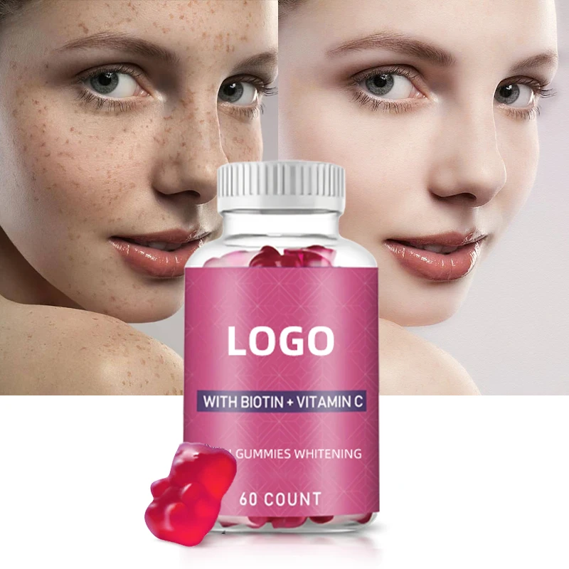 Best Skin Whitening Biotin Collagen Gummies Lighten & even Skin Tone Remove Dark Spots