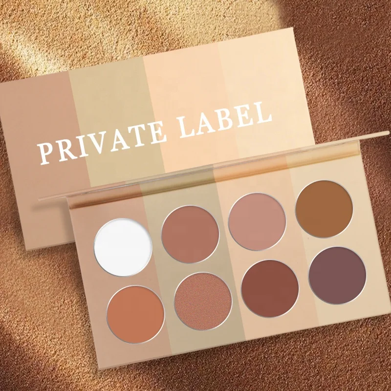 Пользовательский логотип веганская безупречная Палетка для контуринга с румянами частная этикетка крем макияж хайлайтер палитра