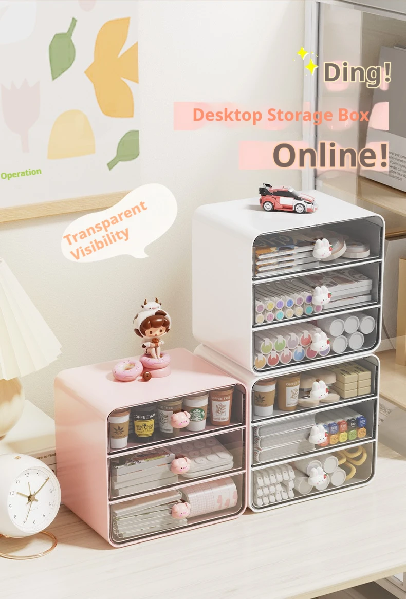 Modern Cartoon Office Desk Storage Rack Rectangle Plastic Injection ...