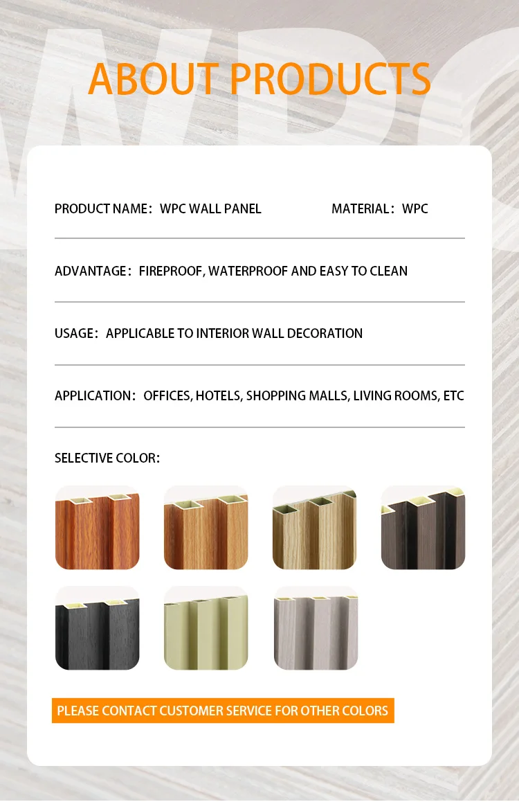 30 Years Service Life 100% Recycled Moisture-Proof WPC Wall Panel Plastic Composite Cladding for Indoor Decoration