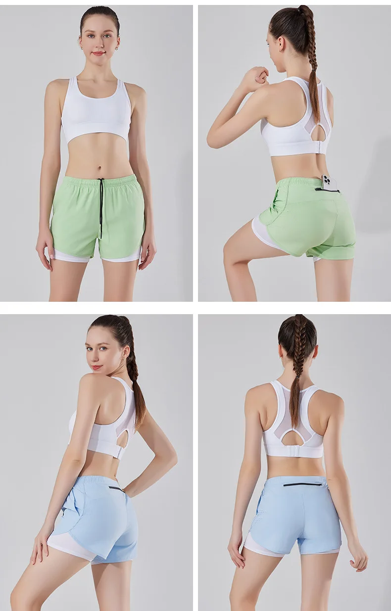 product mens summer sports shorts for gym beach double layer anti exposure marathon running fitness trunks three point design for-18