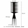 Bulk black three-prong comb