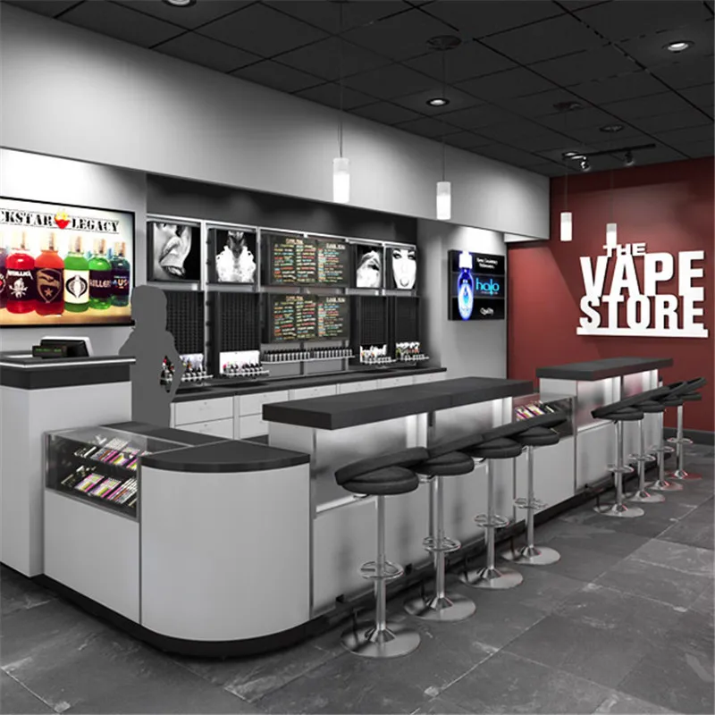 custom vape shop interior decoration layout design wholesale