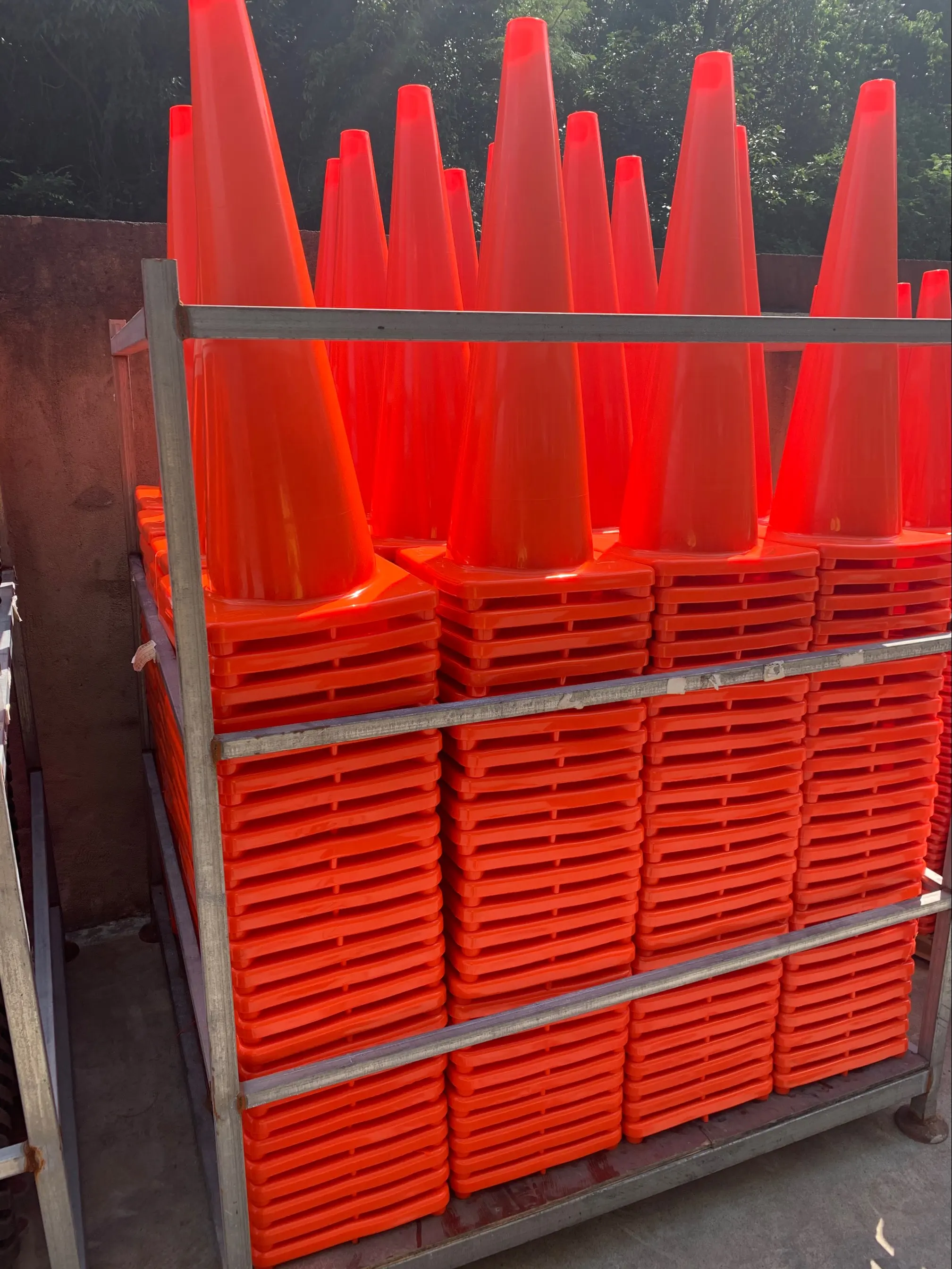 Road Safety 700mm Reflective Collar Traffic PVC Cone