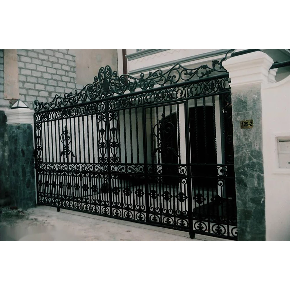 Home Front Gate Design Steel Swing Gate Wrought Iron Fence Gate