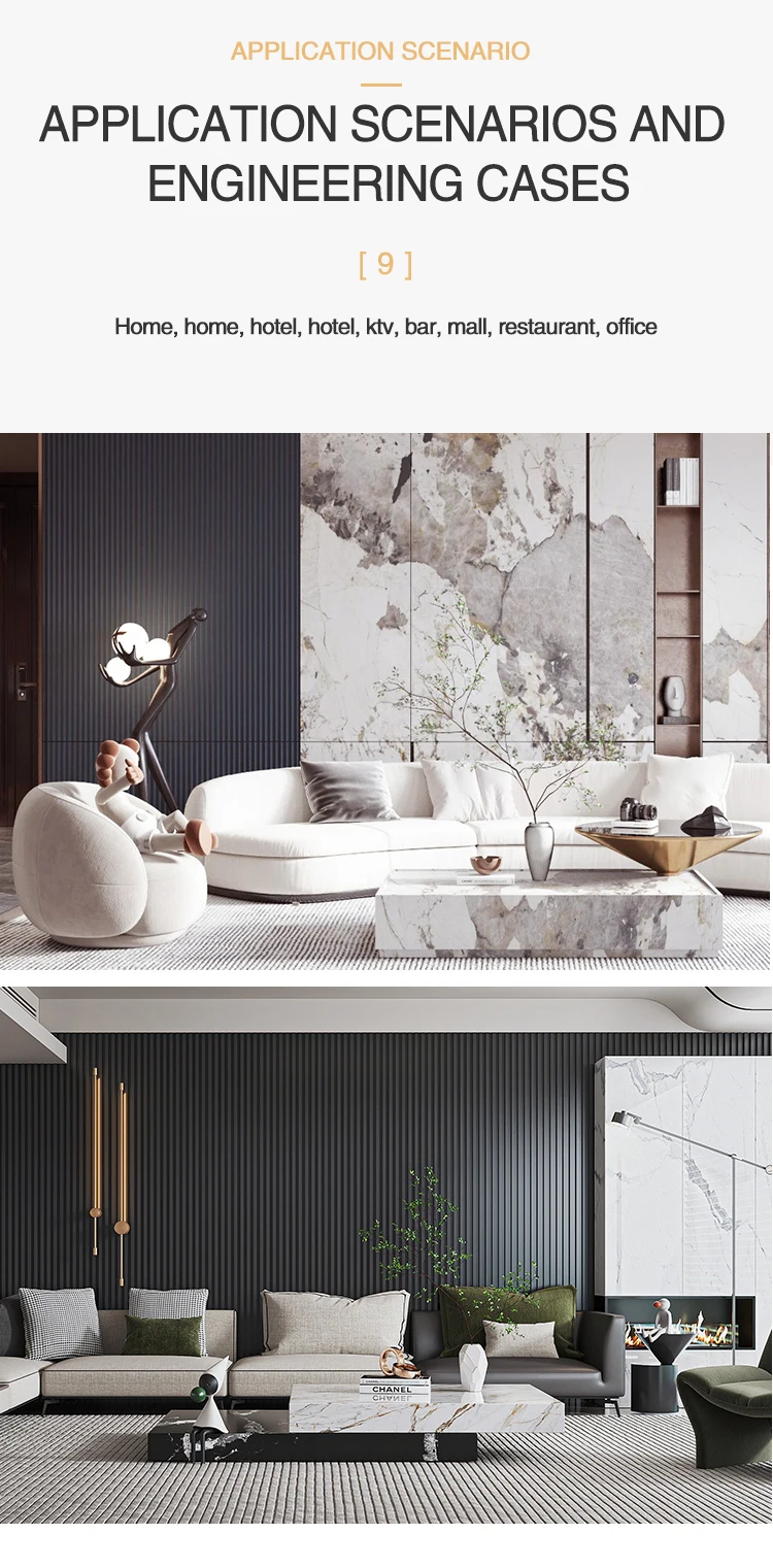 Interior Sequin Solid Wood Decorative Fluted Wall Cladding
