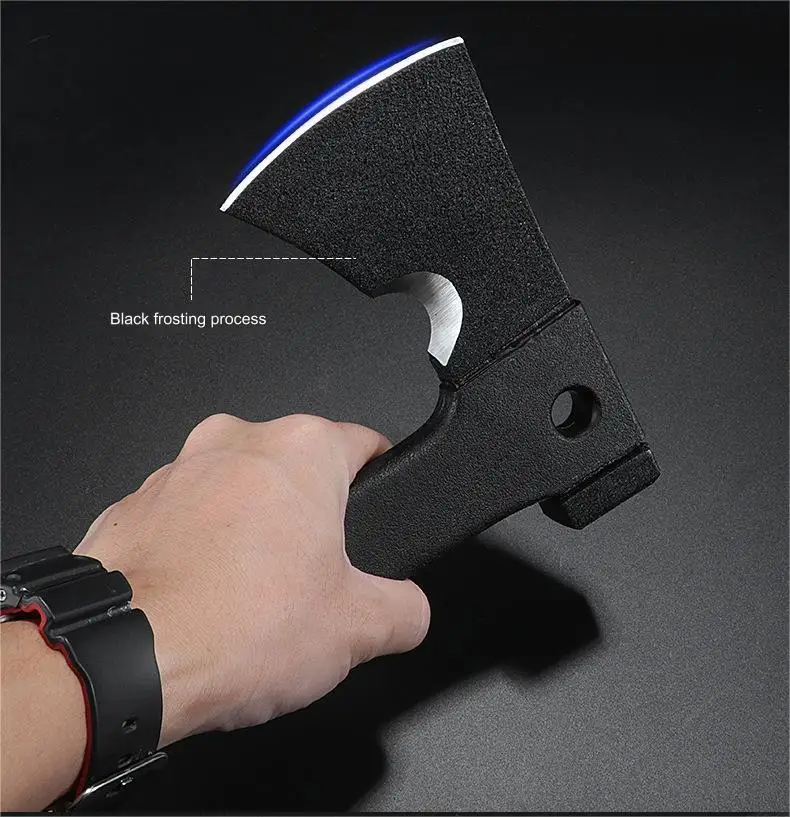 Full Steel AX Fiberglass Army Camping Axe – With Headbag, Green/Black, Hammer