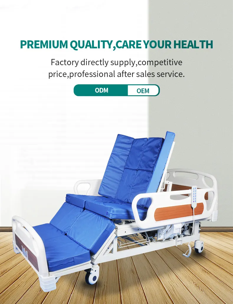 Marco de soporte de Metal para Hospital con función de asiento para ancianos, cama eléctrica para el cuidado del hogar, cama de enfermería con inodoro para el cuidado de ancianos