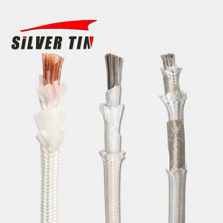 
500C 600C 800C fiberglass braid high temperature mica fire resistant wire 