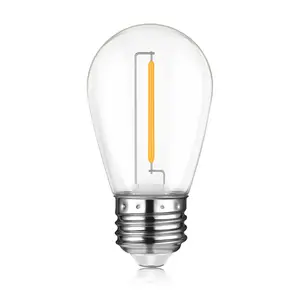 Vertak 0.3W S14 E27 Vintage Filament Bulbs Light Bulb Nostalgic Tungsten Filament Incandescent Antique Lamp