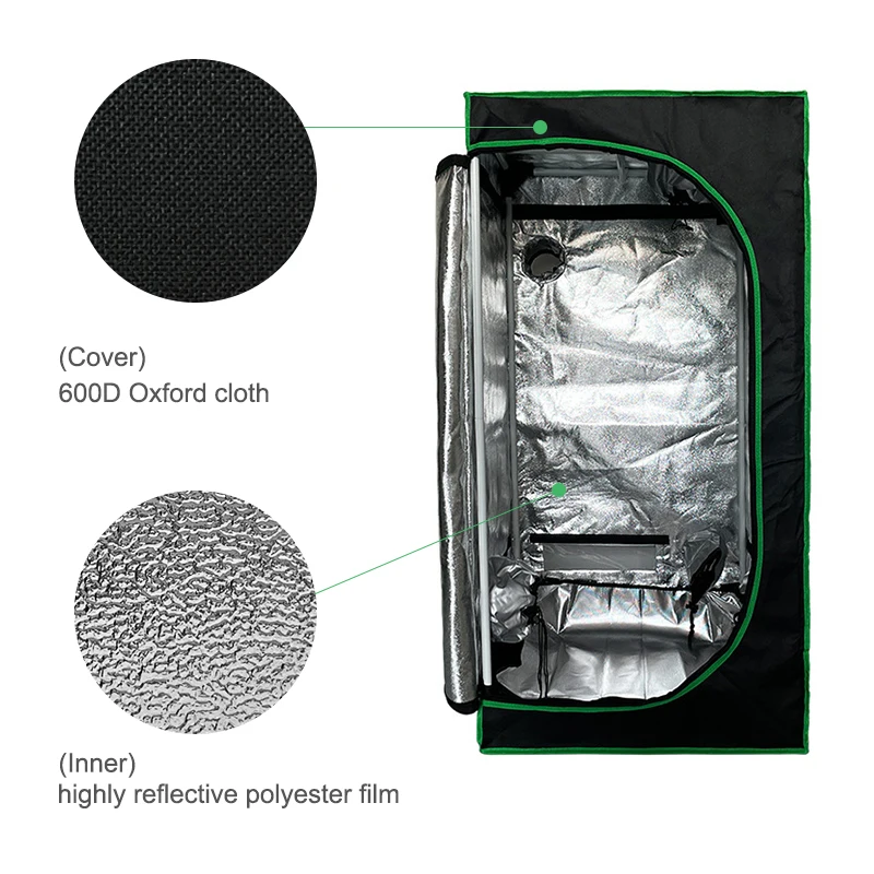 
Factory Customized 60*60*120CM garden greenhouse dark room hydroponic complete grow tent kits 