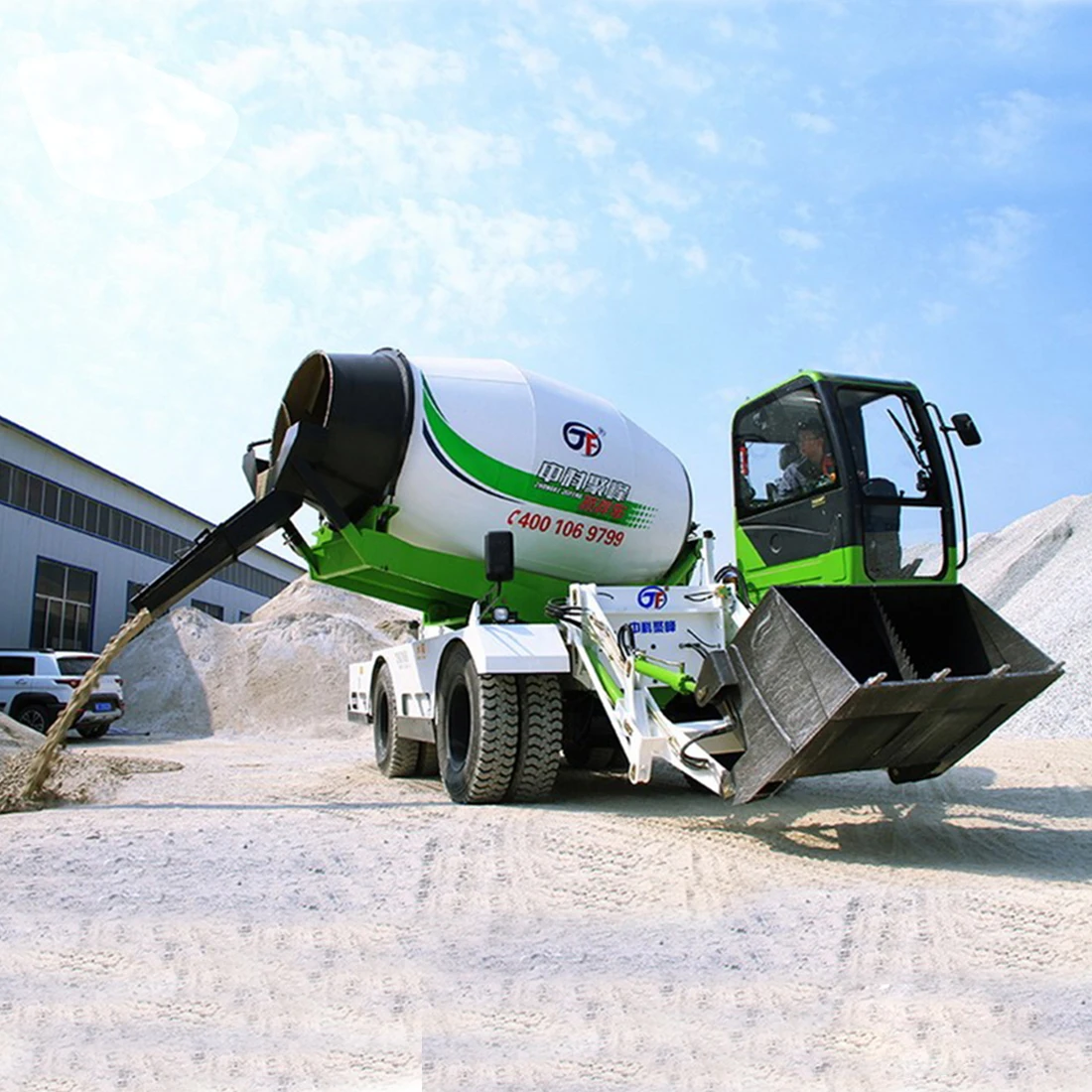 China Mobile Self Loading Concrete Mixer Truck in Malaysia