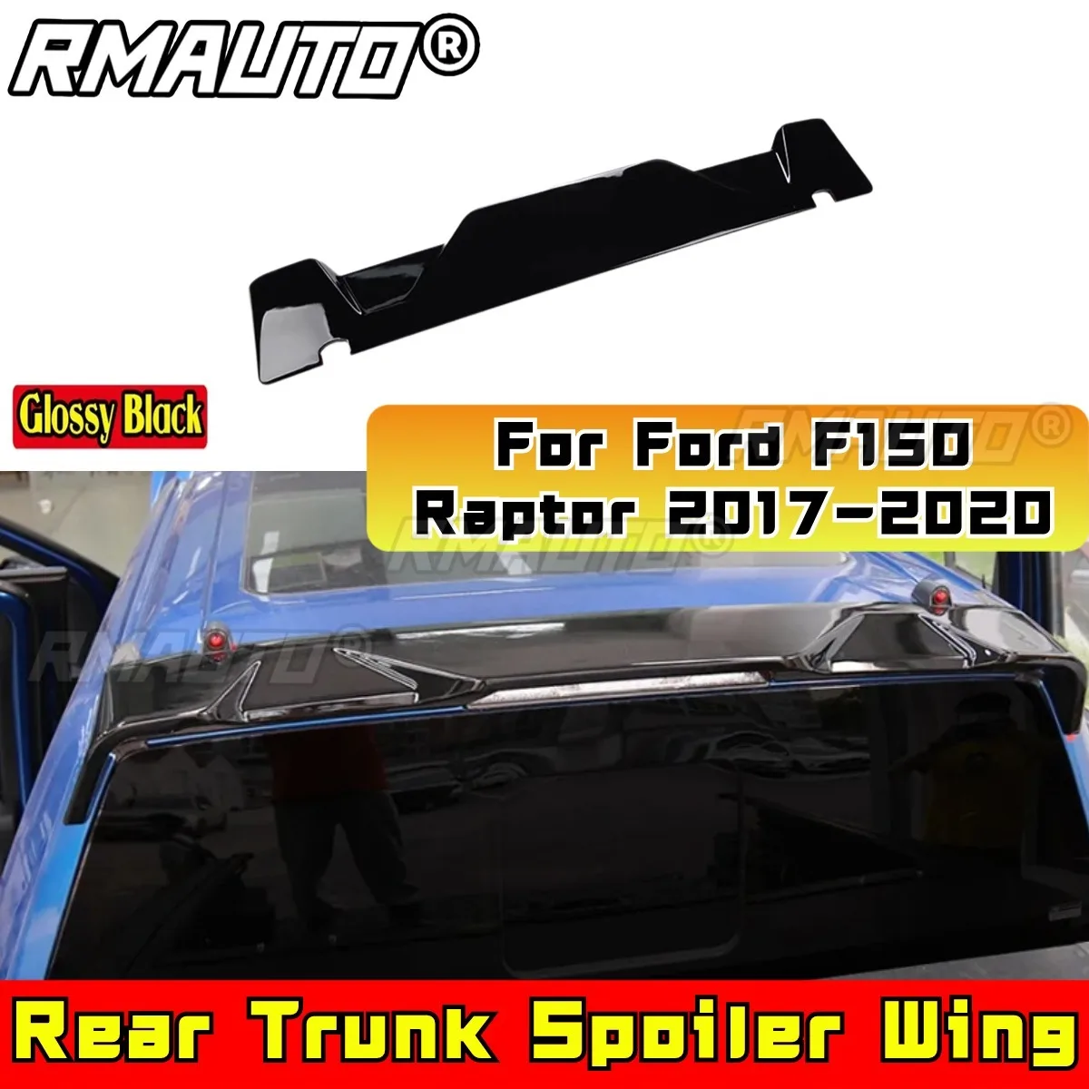 Ford Raptor Rear Spoiler Ford F150 Raptor 2017-2020 Rear Trunk Spoiler by RMAUTO