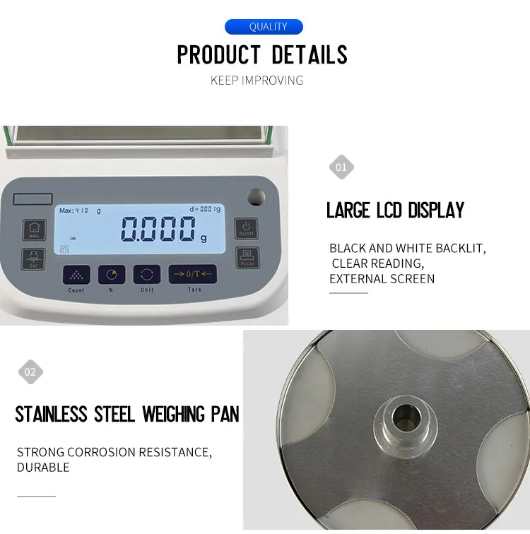 0.001g 120g-1020g High Precision Balance For lab Jewlery Digital Scale Weighing Scale Analytical Balance