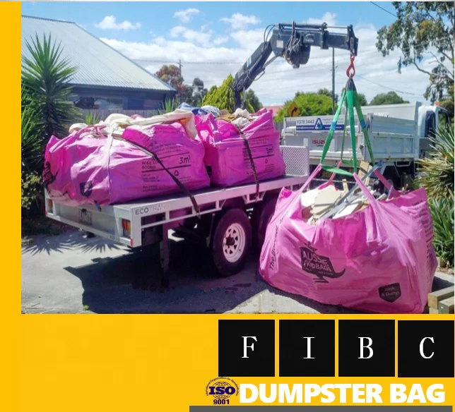 1 Ton pp Woven Bulk Fibc Jumbo Bag Cement Ton Pack Price 20ft Container Flexible Bag Plastic Bags for Firewood 1 Ton Vented