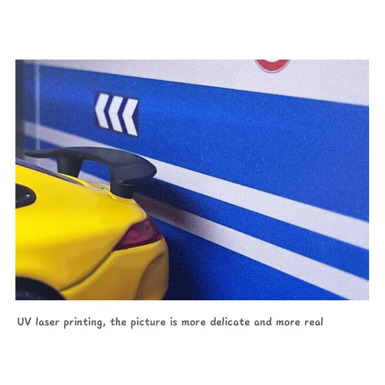 Schaal Diorama 1 32 LED Garage Model Auto Simulatie Parkeerplaats Display Case Diy Scene Decoratie Voor Diecast Auto Auto Speelgoed Geschenken