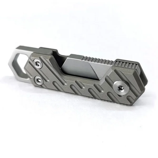 Custom Titanium Mini Handle Folding Knife Small Multifunction Pocket Keychain Knife
