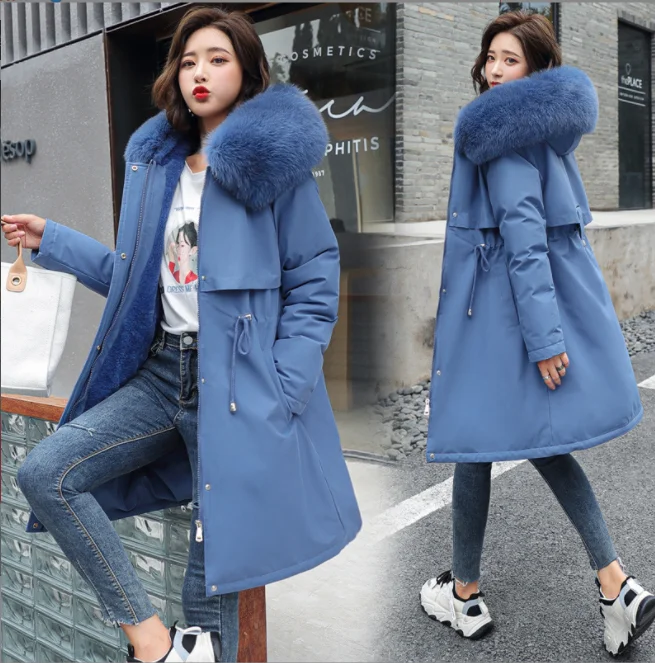 Casual 6xl Plus Size Thicken Warm Parkas Coat - Winter