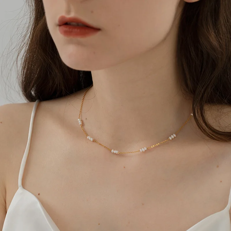 18k Gold Freshwater Pearl Necklace