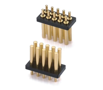Custom 2.54mm Pitch Female 10 Pin PCB Connector Spring Loaded Pogo pin Connector Dip type