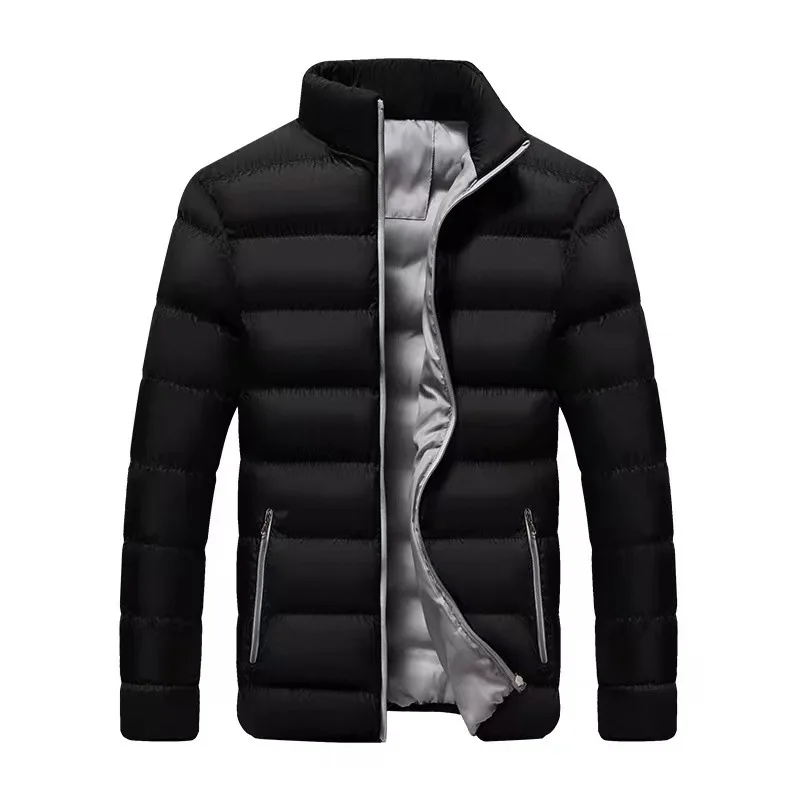 Men's Cotton Coat Winter Thickened Fashion Standing Collar Jacket_voghion.com