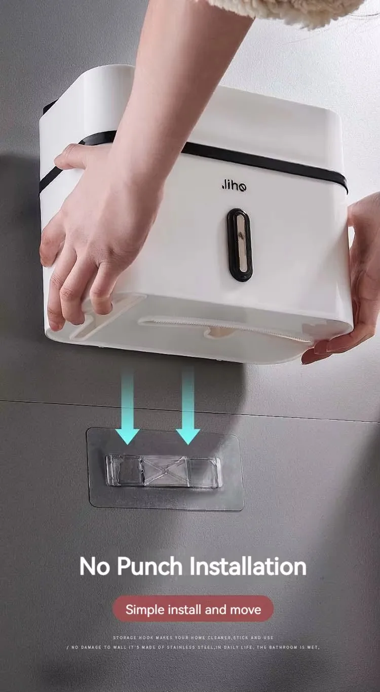 Double Layer Wall-Mounted Tissue Box Holder Plastic Facial Dinning Table Cover for Toilets manufacture