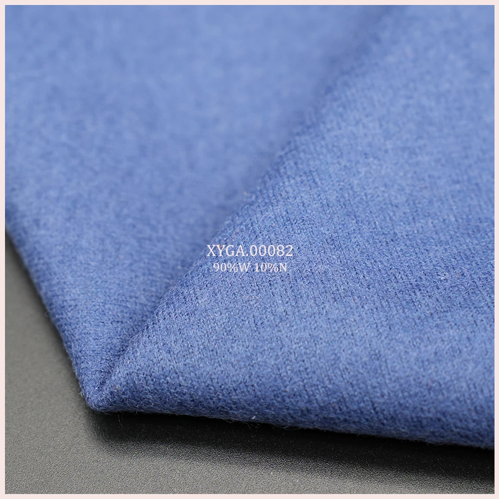Устойчивая мериносовая шерсть 90% 10% нейлон изгиб трикотажная одежда ткань для платья Брюки Костюм