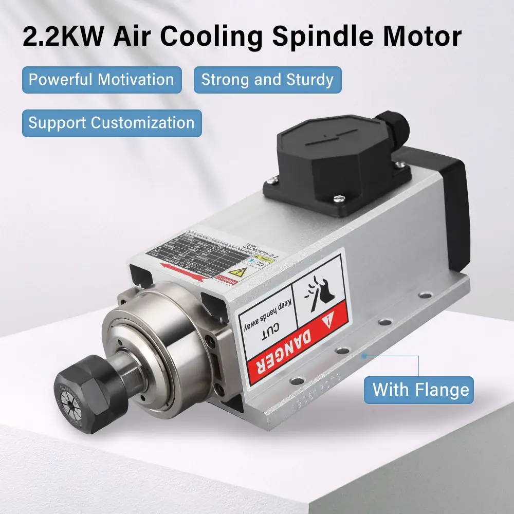 GDZ80*73-2.2 2.2kw Air Cooled Spindle Motor for CNC Tools