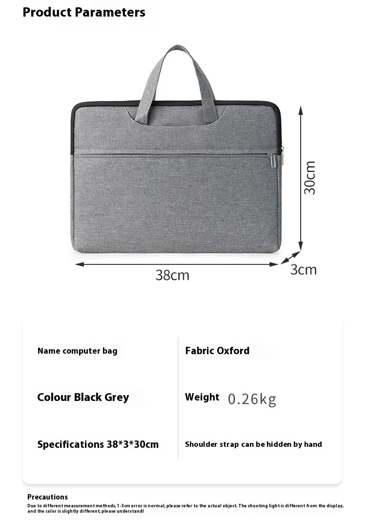 product large capacity wear resistant oxford cloth laptop bag with printed logo factory wholesale for office briefcase gift computer bag-3