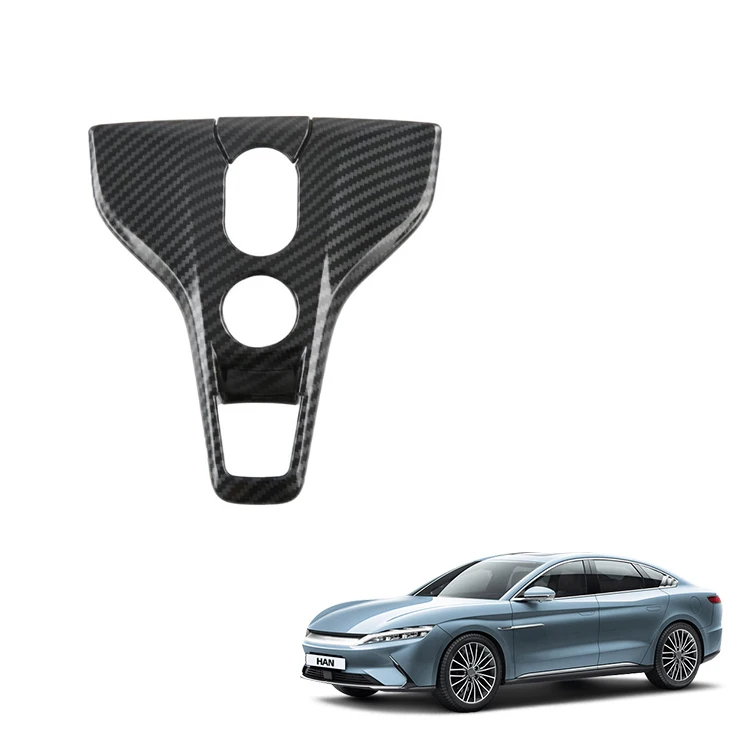 Start Button Panel Trim for BYD Han Accessories ABS Carbon Fiber Pattern Gear Shift Panel Button Cover Interior Accessory