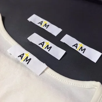 Wholesale Custom Garment Woven Label Tag Customized Clothing Embroidered Logo Label Garment Tags