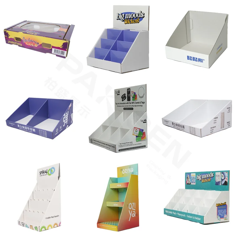 Free Design Recycled Supermarket Cardboard Condom Display Stand Condom Retail Counter Display