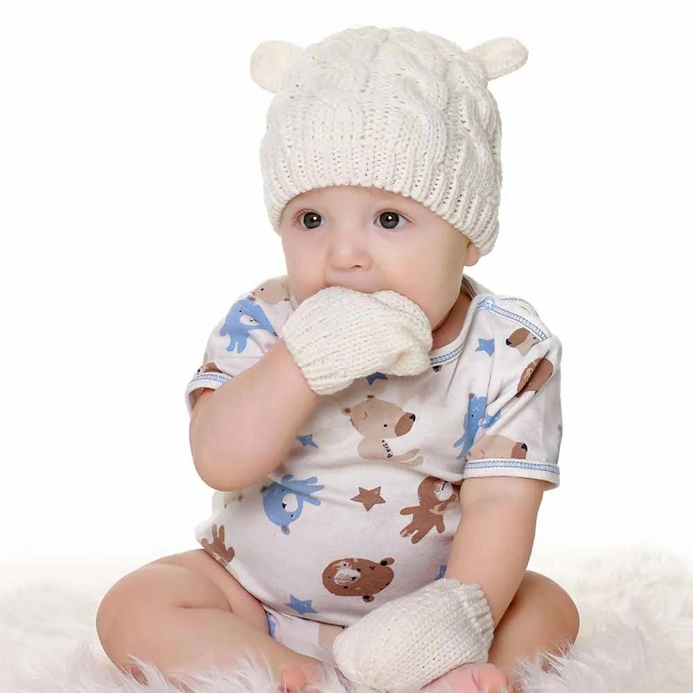 newborn winter hat and mittens